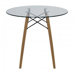 Mesa Oslo cristal encino
